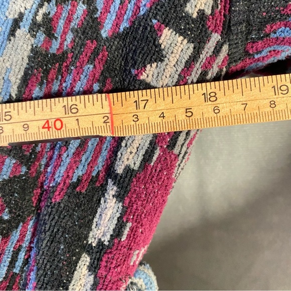 Oscar De La Renta Aztec Loungewear Bathrobe Vintage Heavy Terry Cloth OS - Picture 7 of 8